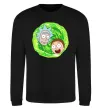 Свитшот Рік і Морті RIck and Morty портал Черный фото