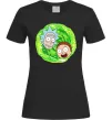 Женская футболка Рік і Морті RIck and Morty портал Черный фото