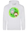 Мужская толстовка (худи) Рік і Морті RIck and Morty портал Серый меланж фото