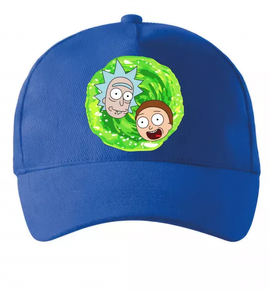 Кепка Рік і Морті RIck and Morty портал Яскраво-синій фото