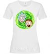 Женская футболка Рик и морти RIck and Morty портал Белый фото