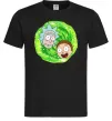 Чоловіча футболка Рік і Морті RIck and Morty портал Чорний фото