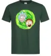 Чоловіча футболка Рік і Морті RIck and Morty портал Темно-зелений фото