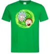 Чоловіча футболка Рік і Морті RIck and Morty портал Зелений фото