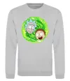 Світшот Рік і Морті RIck and Morty портал Сірий меланж Світшот Рік і Морті RIck and Morty портал Сірий меланж фото