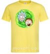 Чоловіча футболка Рик и морти RIck and Morty портал Лимонний фото