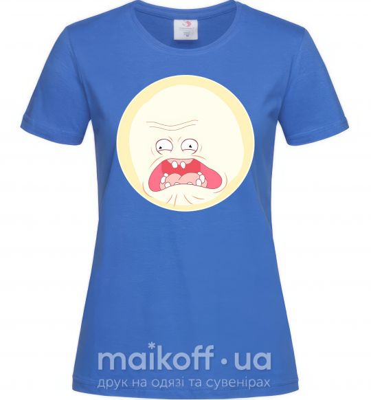 Женская футболка Рик и Морти солнце кричи цуи Ярко-синий фото
