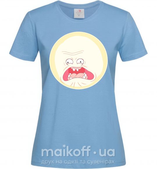 Женская футболка Рик и Морти солнце кричи цуи Голубой фото