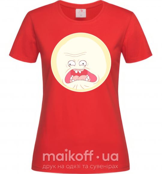 Женская футболка Рик и Морти солнце кричи цуи Красный фото