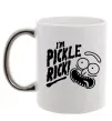 Чашка с цветной ручкой Pickle Rick Серебро фото