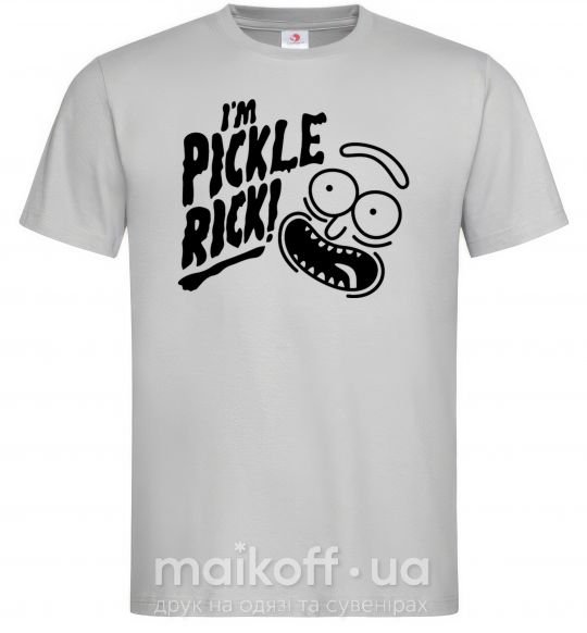 Чоловіча футболка Pickle Rick Сірий фото