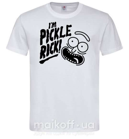 Мужская футболка Pickle Rick Белый фото