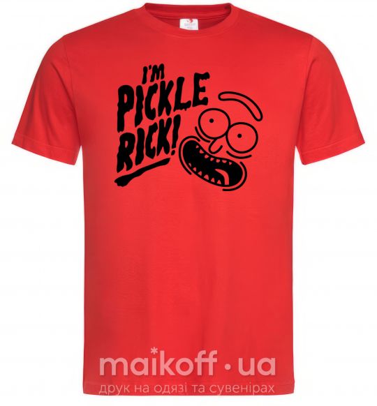 Чоловіча футболка Pickle Rick Червоний фото