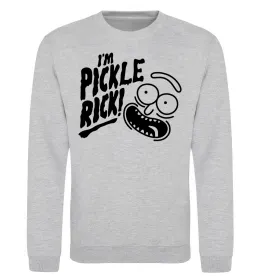 Світшот Pickle Rick Сірий меланж фото