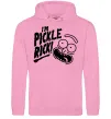 Женская толстовка (худи) Pickle Rick Розовый фото
