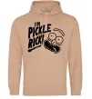 Женская толстовка (худи) Pickle Rick Песочный Женская толстовка (худи) Pickle Rick Песочный фото