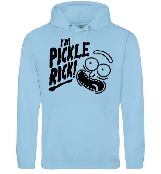 Женская толстовка (худи) Pickle Rick Голубой фото