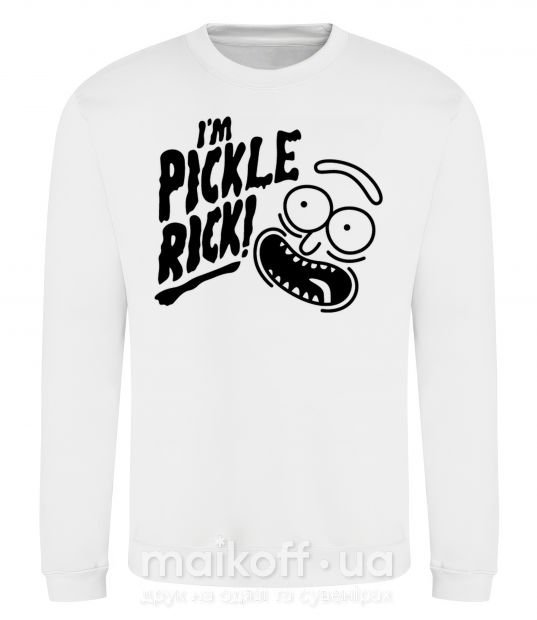 Світшот Pickle Rick Білий фото