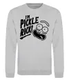 Свитшот Pickle Rick Серый меланж фото