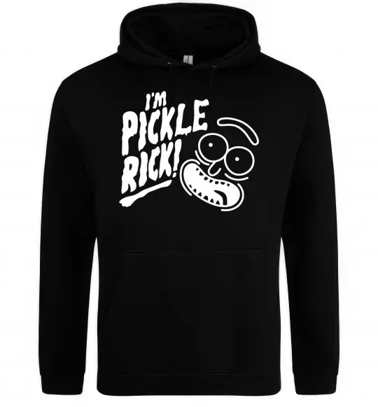 Женская толстовка (худи) Pickle Rick Черный фото