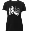 Женская премиум футболка Pickle Rick Черный фото