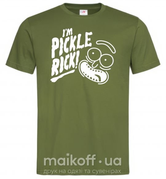 Мужская футболка Pickle Rick Оливковый фото
