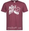 Чоловіча футболка Pickle Rick Бордовий фото