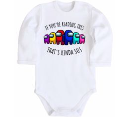 Дитячий бодік Among us kinda sus Дитячий бодік Among us kinda sus