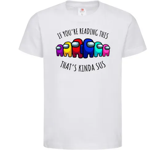 Дитяча футболка Among us kinda sus Білий фото