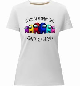 Жіноча преміум футболка Among us kinda sus