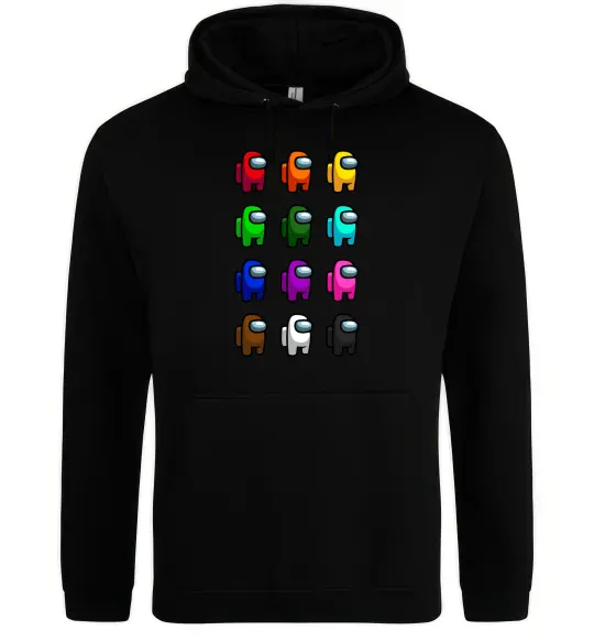 Чоловіча толстовка (худі) Among us Емонг ас Чорний фото