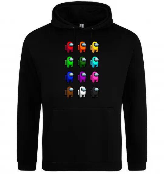 Женская толстовка (худи) Among us Емонг ас Черный фото