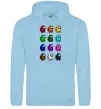 Жіноча толстовка (худі) Among us Емонг ас Блакитний фото