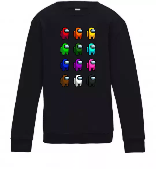 Детский Свитшот Among us Емонг ас Черный фото