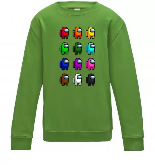 Детский Свитшот Among us Емонг ас Лаймовый фото