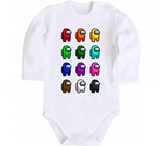 Детский боди Among us Емонг ас Белый фото