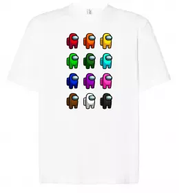 Футболка Оверсайз Among us glitch Черный фото