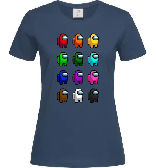 Жіноча футболка Among us Емонг ас Темно-синій фото