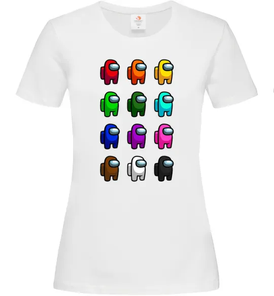 Жіноча футболка Among us Емонг ас Білий фото