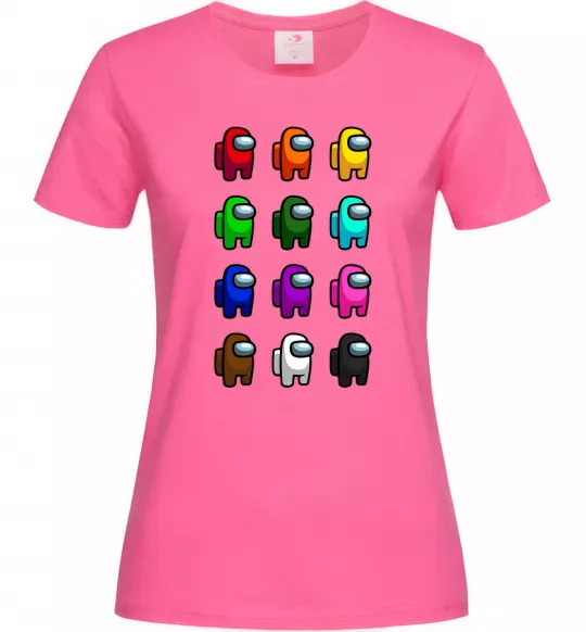 Жіноча футболка Among us Емонг ас Яскраво-рожевий фото