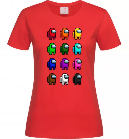 Жіноча футболка Among us Емонг ас Червоний фото