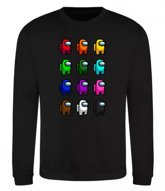 Світшот Among us Емонг ас Чорний фото