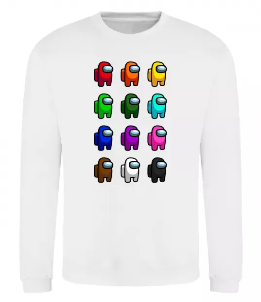 Світшот Among us Емонг ас Білий фото