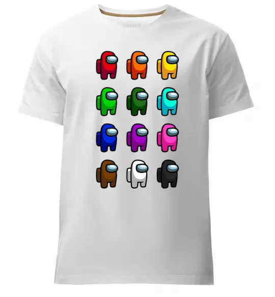 Чоловіча преміум футболка Among us Емонг ас Білий фото