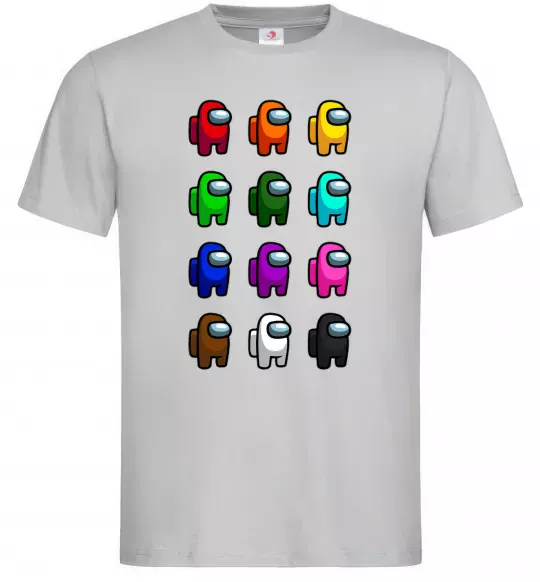 Мужская футболка Among us Емонг ас Серый фото