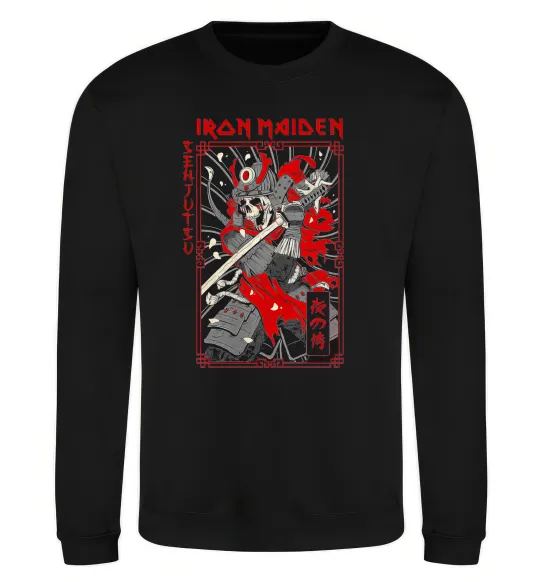 Свитшот Iron maiden senjutsu самурай Черный фото
