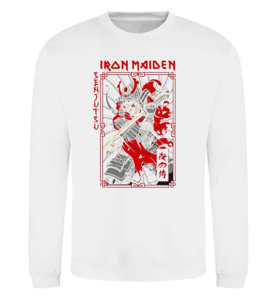 Свитшот Iron maiden senjutsu самурай Белый фото