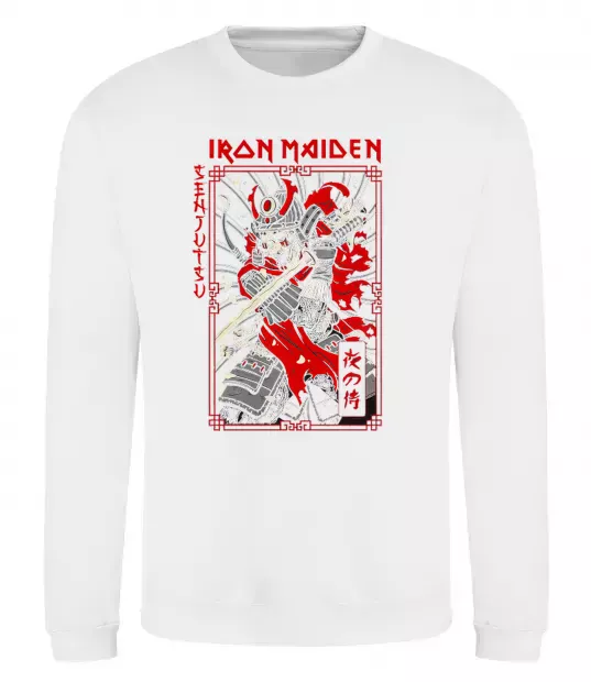 Свитшот Iron maiden senjutsu самурай Белый фото