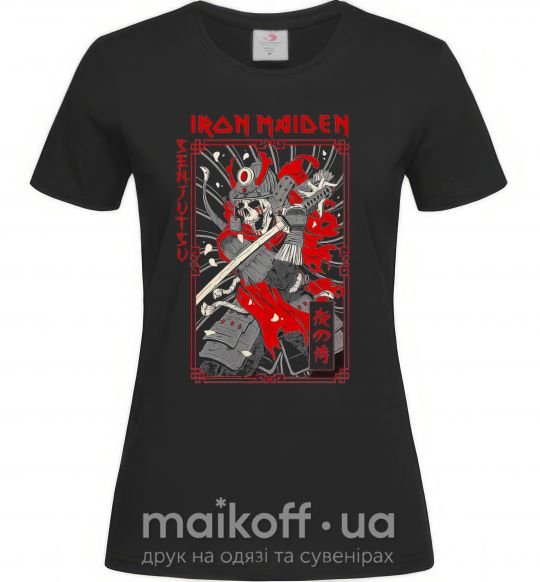 Жіноча футболка Iron maiden senjutsu самурай Чорний фото