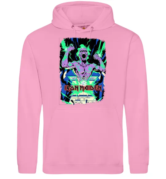 Женская толстовка (худи) Iron maiden speed of light Розовый фото